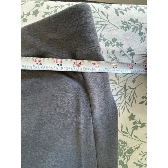 Eileen Fisher Pants Womens L Stretch Pull On Ankle Gray Casual Minimalist - Picture 4 of 8
